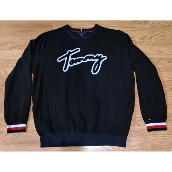 Tommy Hilfiger Other - Tommy Hilfiger Long Sleeve Navy Logo Sweater Mens Spell Out Preppy Y2K XXL